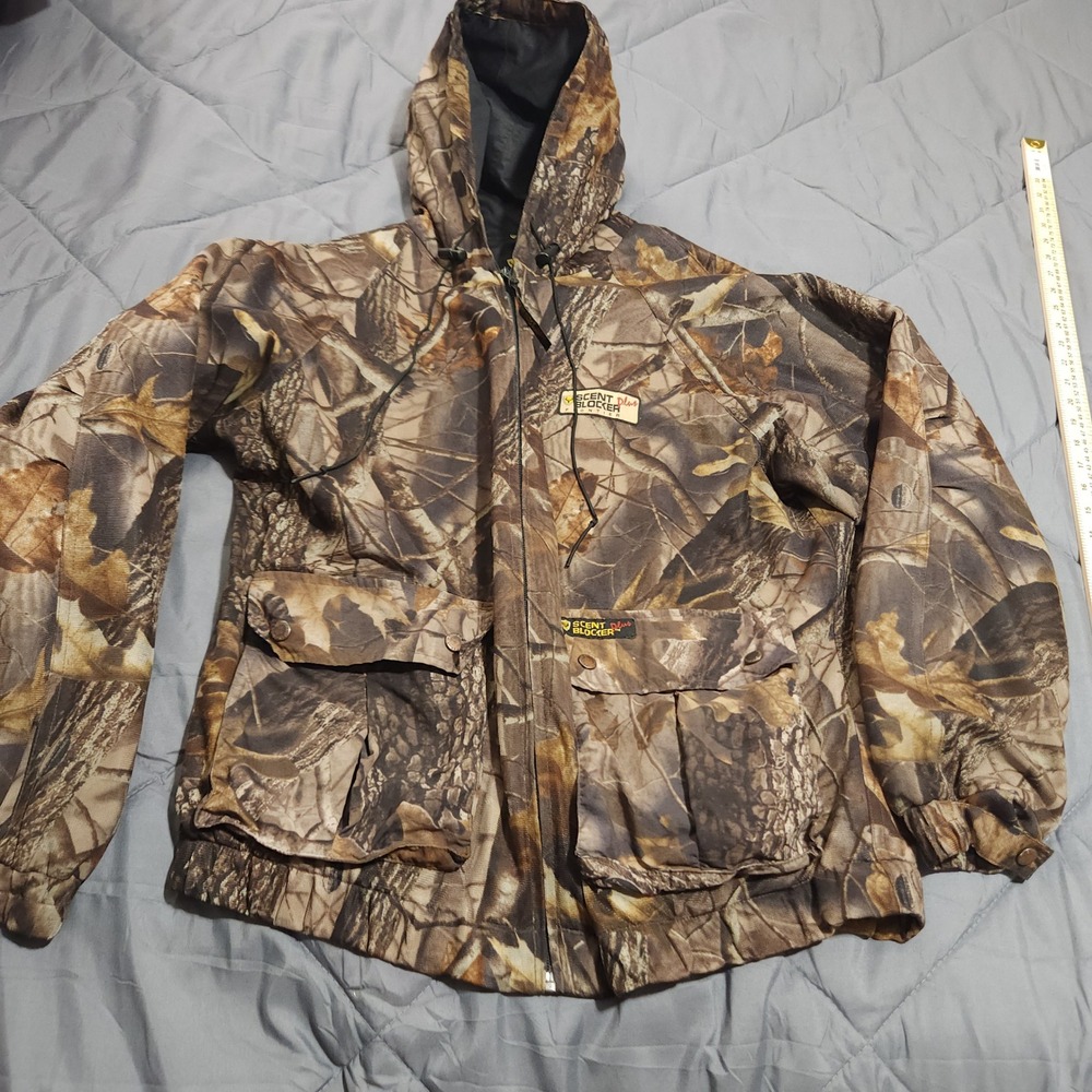 ScentBlocker Plus Frontier Camo Hunting Suit Mens M Jacket L Pants ScentTek - Picture 2 of 16